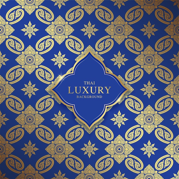 Asian art luxury banner pattern gold background for decoration