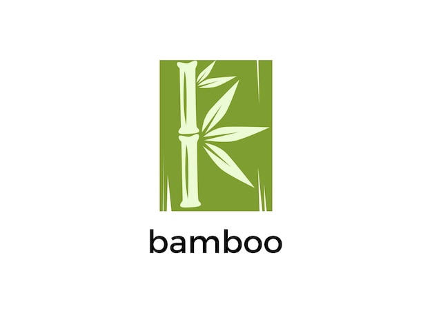 Asian bamboo logo Vector Illustration template