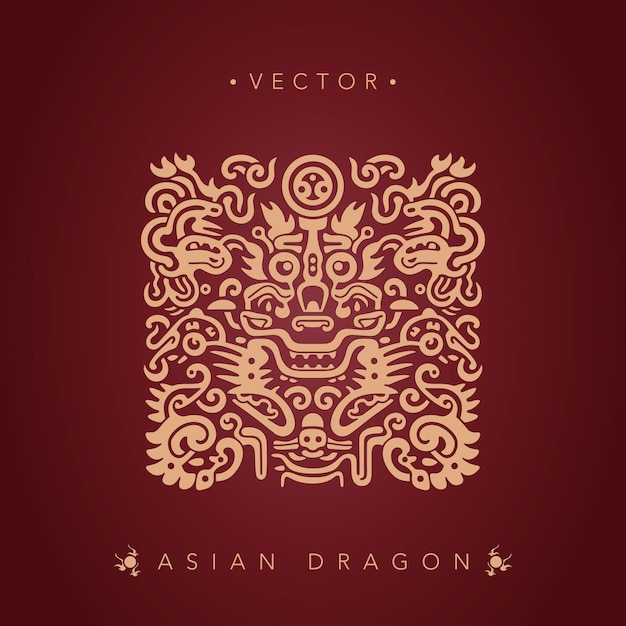 Asian dragon Chinese dragon totem pattern