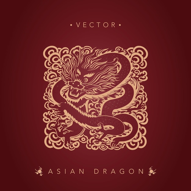 Asian dragon Chinese dragon totem pattern