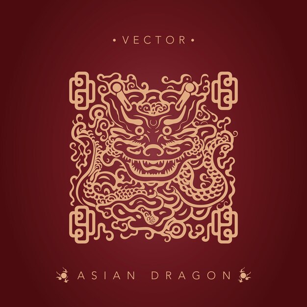 Asian dragon Chinese dragon totem pattern