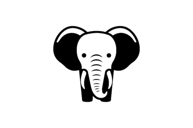 Vector asian elephant icon