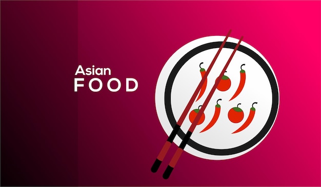 Asian food design background minimalist