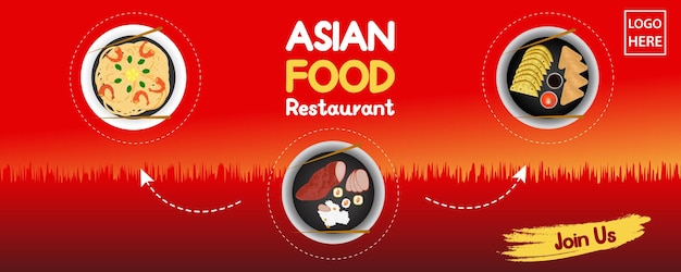 Asian food Restaurant banner