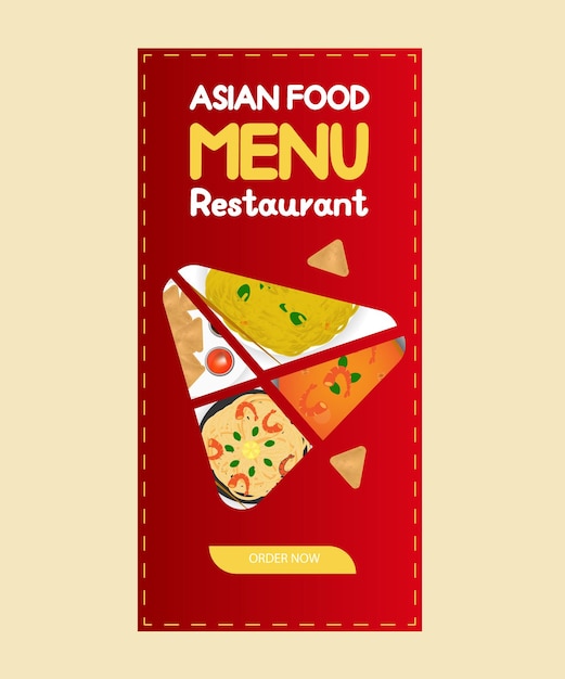 Asian food restaurant instagram stories template