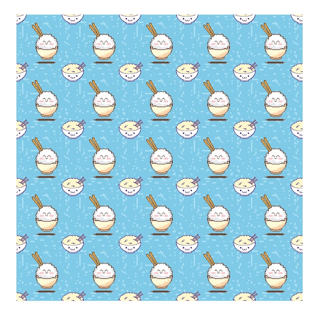 Asian food seamless cartoon pattern for allover design