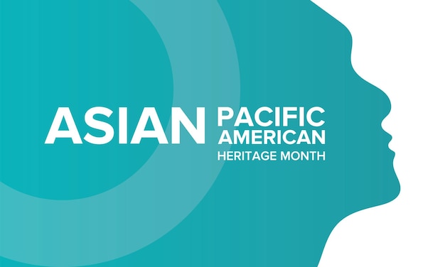 Asian Pacific American Heritage Month Asian Americans and Pacific Islanders in the USA Vector art