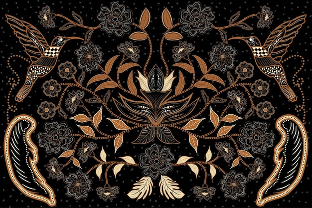 Asian traditional batik seamless pattern design interesting patterns for fabric and paper