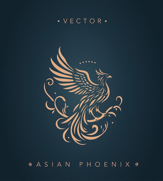 Asian traditional phoenix pattern ancient Chinese phoenix