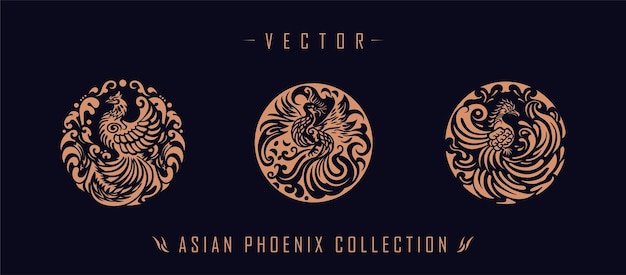 Asian traditional phoenix pattern ancient Chinese phoenix