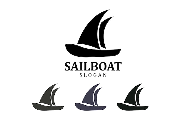 Asian Traditional Sailboat symbol design logo