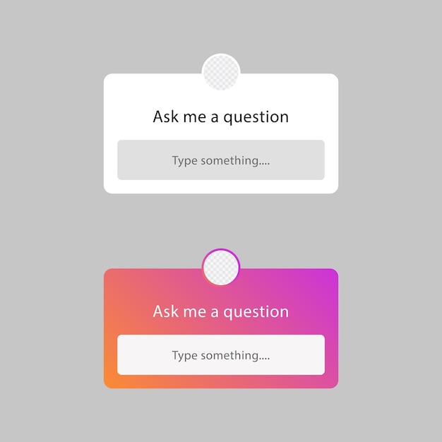 Ask me a question frame for instagram  stories sticker template