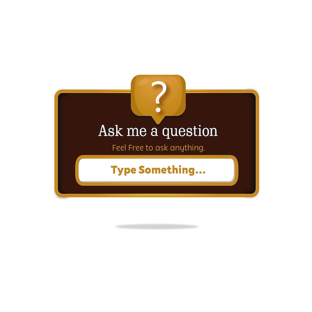 Ask me a question social media sticker design Premium Vector