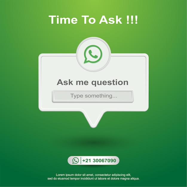 Ask me question social media on whatsapp