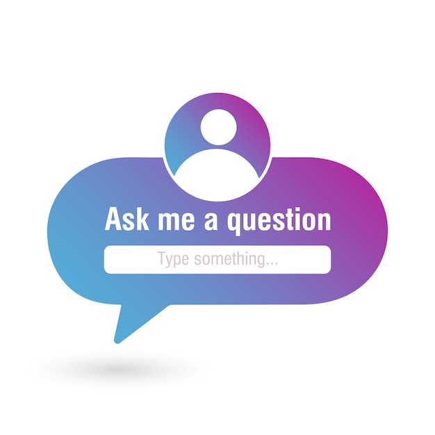 Ask me a question vector banner User interface window Vector