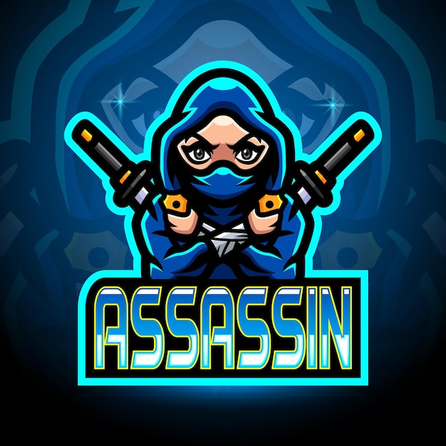 Assassin esport logo mascot design