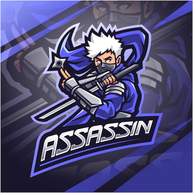 Assassin esport mascot logo design