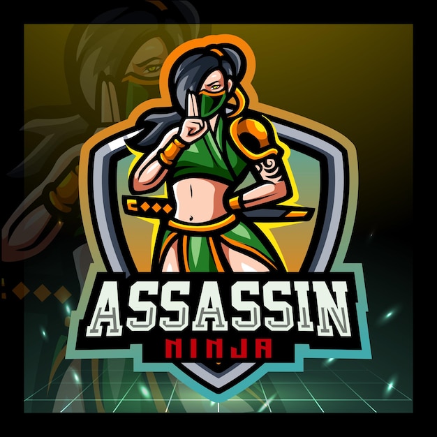 Assassin mascot esport logo design