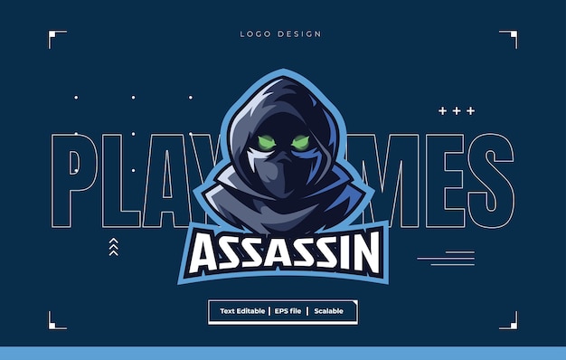 Assassin mascot esport logo template