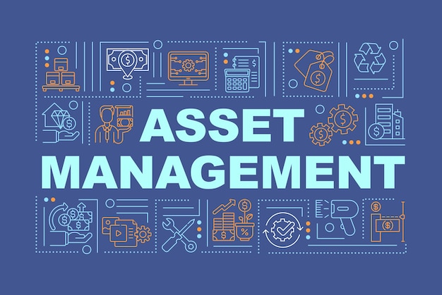 Asset management word concepts banner illustration