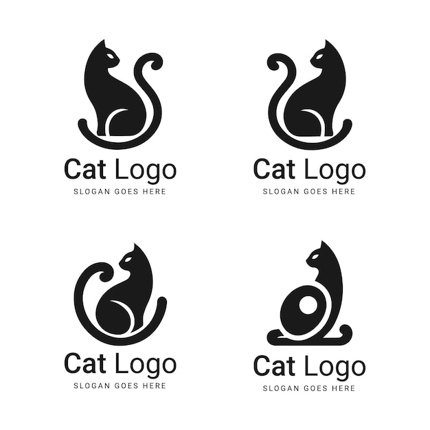 Assortment of Cat Logo Designs