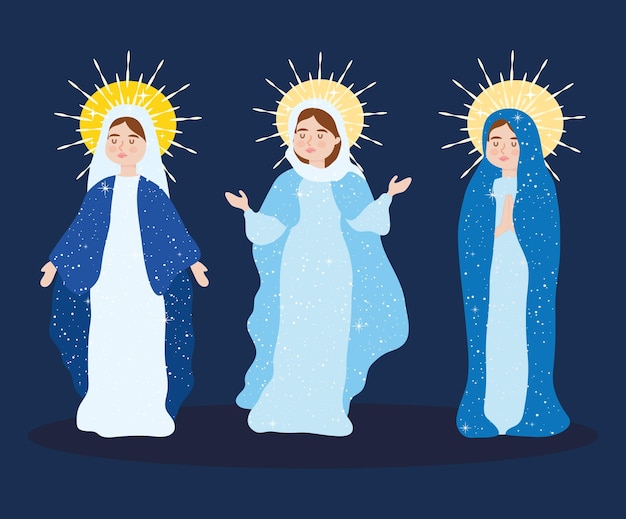 Assumption of virgin mary set