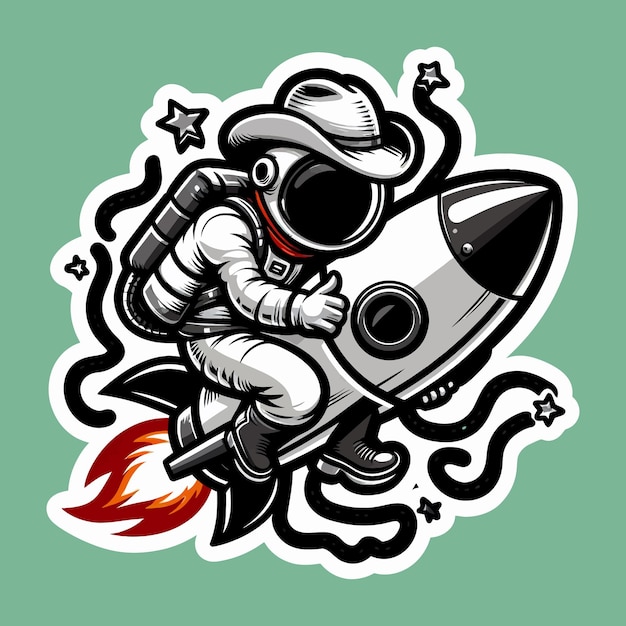 asteroid graphic sticker design