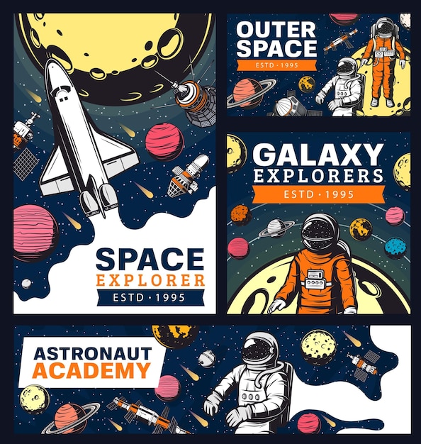 Astronaut academy space and galaxy exploration