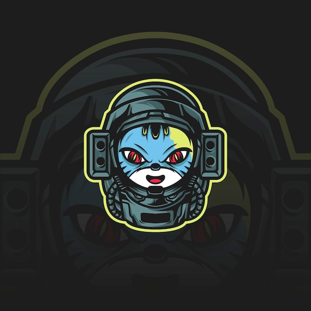 Astronaut Cat Mascot