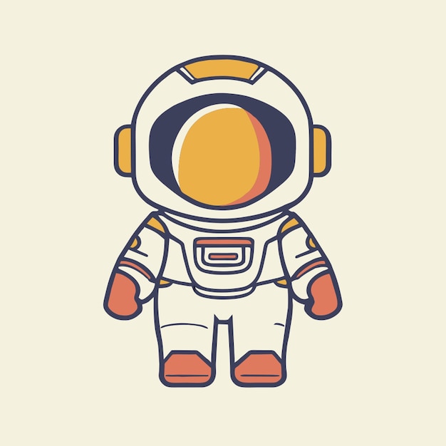 astronaut character hand drawn engraving vector illustration