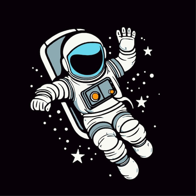 Astronaut flying in space