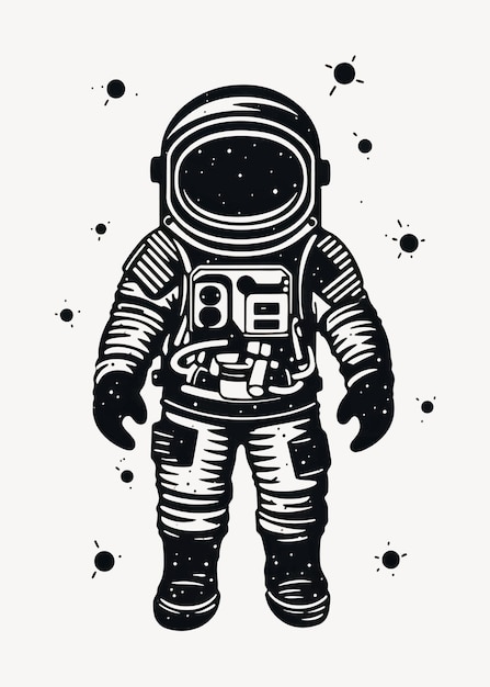 Astronaut illustration space exploration art