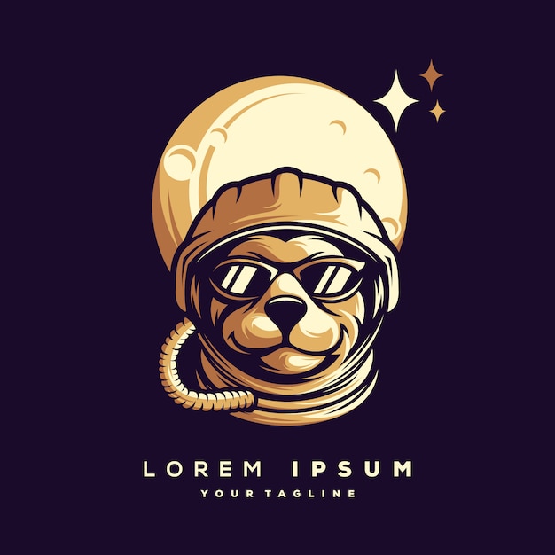 Astronaut logo design vector