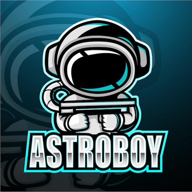 Astronaut mascot esport illustration