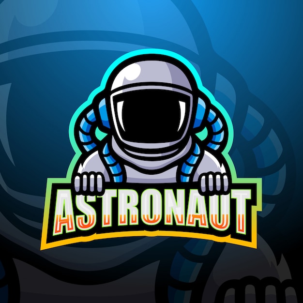 Astronaut mascot esport logo illustration