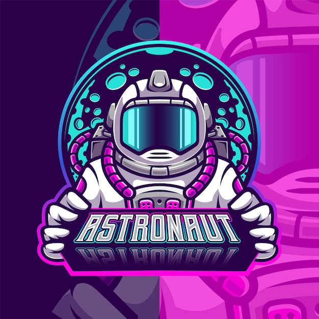 Astronaut Mascot Esport Logo Template