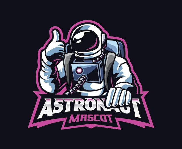 Astronaut mascot logo design