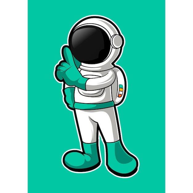 Astronaut mascot logo graphic design