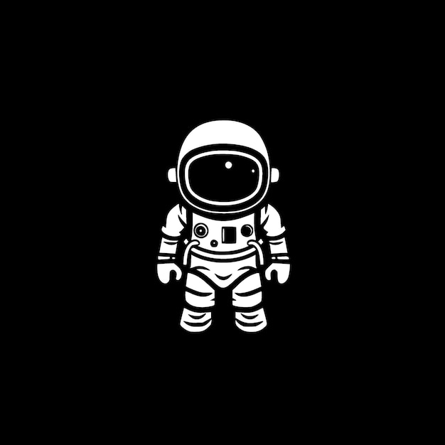 Astronaut Minimalist and Flat Logo Vector illustration