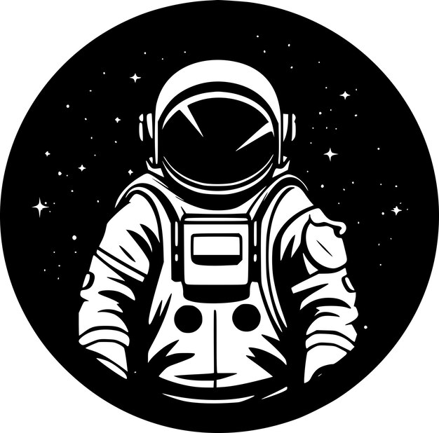 Astronaut Minimalist and Flat Logo Vector illustration