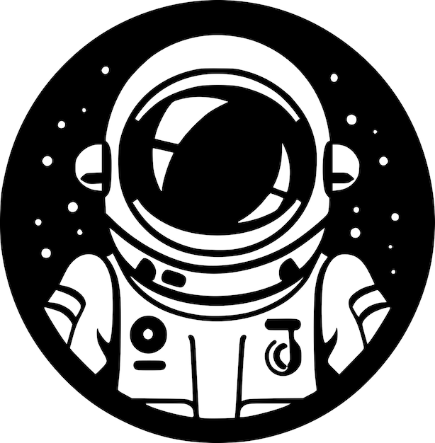 Astronaut Minimalist and Simple Silhouette Vector illustration