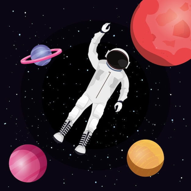 Astronaut and space design