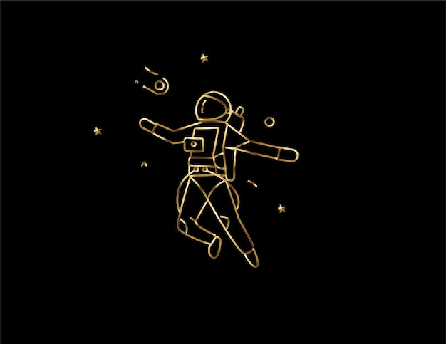 Astronaut in spacesuit icon, Vector Design illustration.