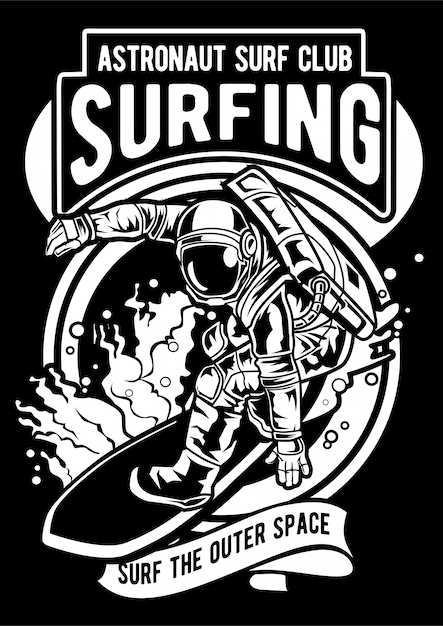 Astronaut Surfing