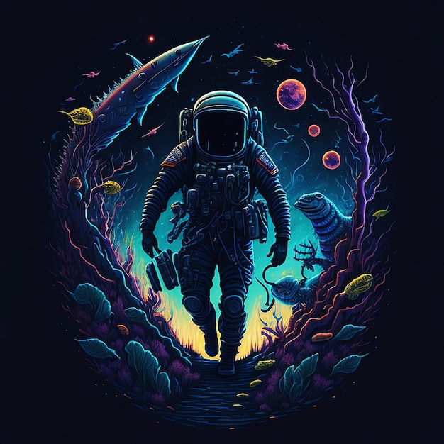 astronaut tshirt design space tshirt template