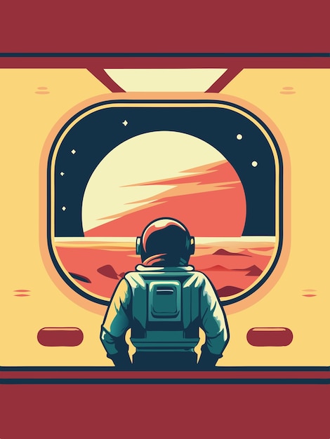 Vector astronaut vector graphics illustration eps source file format lossless scaling icon design