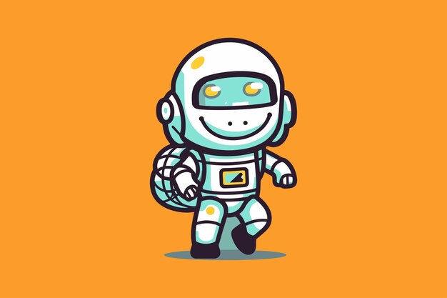 Astronaut Vector Icon Illustration Astronaut Cartoon Character Design