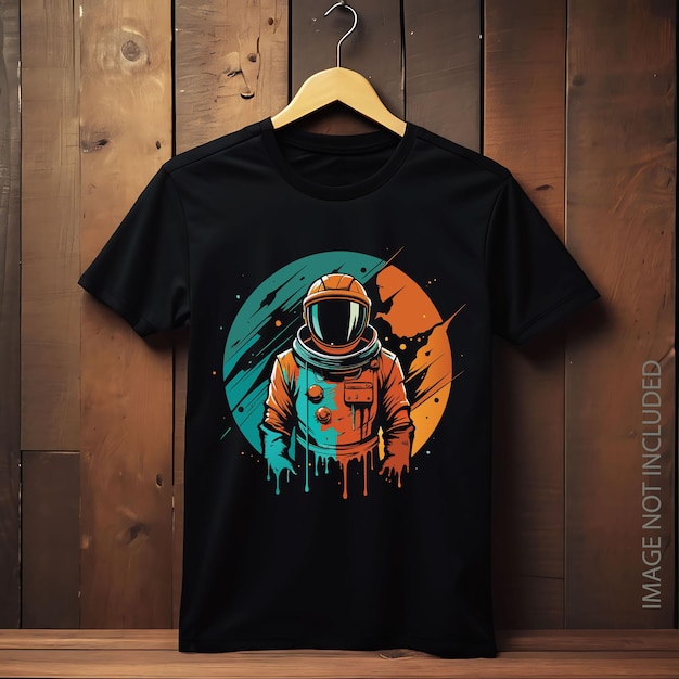 Astronaut vector illustration tshirt design space tshirt template