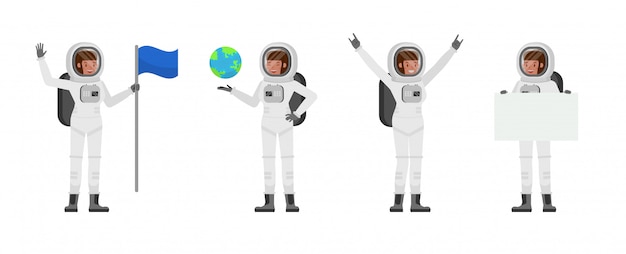 Astronaut woman character design