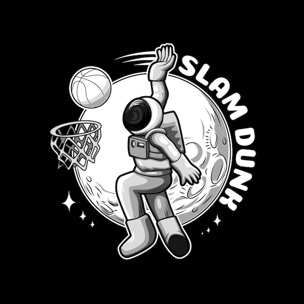 astronot design for tshirt vector illustration design